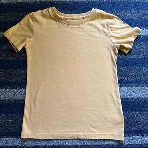 Cat & Jack Toddler Boy Solid Gold color short sleeve tee Size 5T